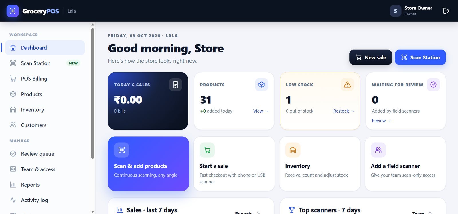 GroceryPOS screenshot